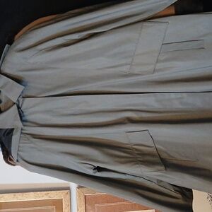 VINTAGE ATLANTIC BEACH MENS FULL LENGTH LINED HOODED RAINCOAT SZ M